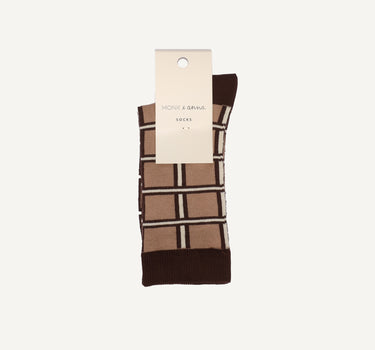 Socks | checked | clay