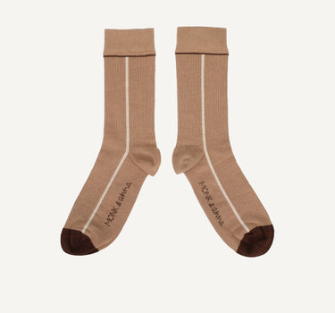 Socks | graphic line | clay