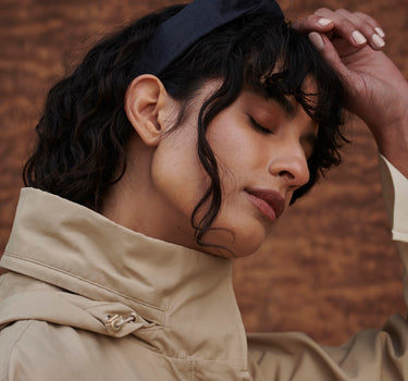 Headband • linen • midnight