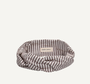 Headband | stripes | mocha
