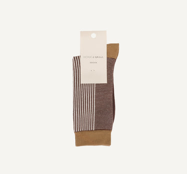 Socks | small stripes | dark wood
