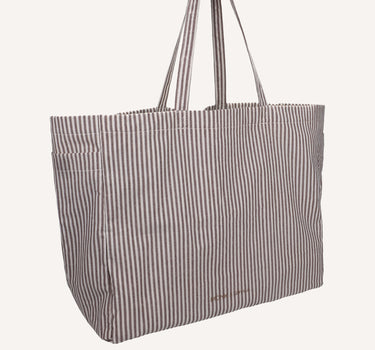 Kyodaina big shopper | stripes | mocha
