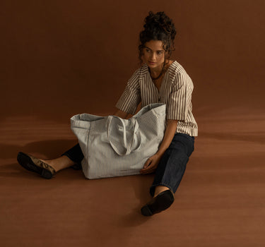Kyodaina big shopper | stripes | cloud
