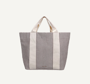 Chïsai small tote bag | stripes | mocha