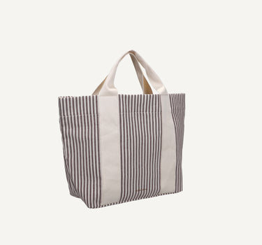 Chïsai small tote bag | stripes | mocha