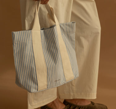 Chïsai small tote bag | stripes | cloud