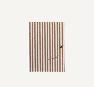 Notebook L cotton stripes • mocha
