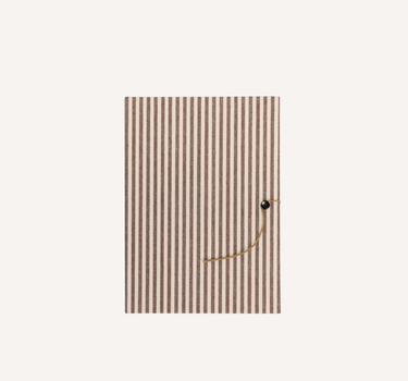 Notebook L cotton stripes • mocha