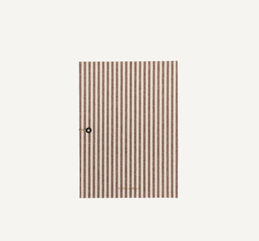 Notebook L cotton stripes • mocha