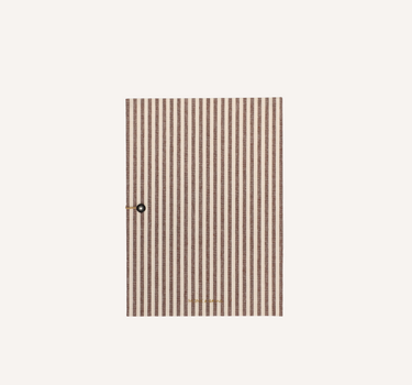 Notebook L cotton stripes • mocha