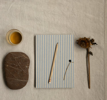 Notebook L cotton stripes • cloud