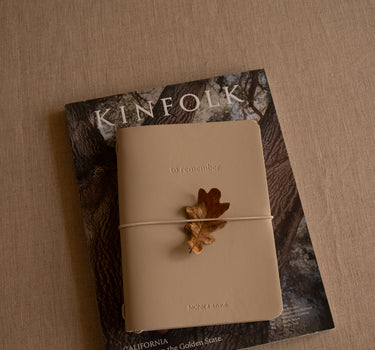 Notebook M | vegan leather | stone