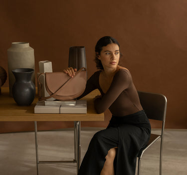 Soma half moon bag | clay