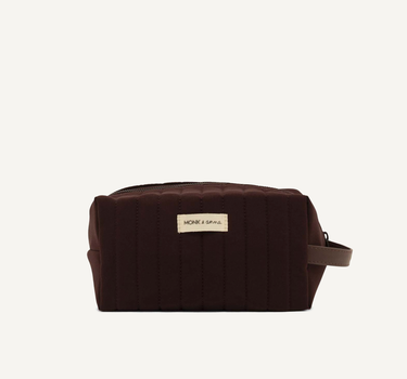Toiletry bag • padded • mahogany