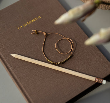 Notebook L washed linen • cacao