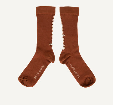 Socks | ruffled | carnelian