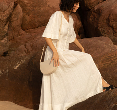 Farou half moon bag | stone