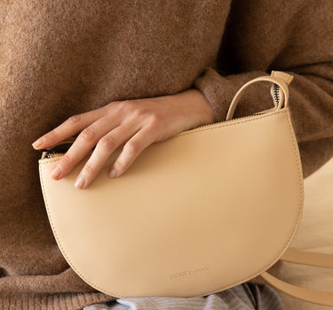 Farou half moon bag • hay