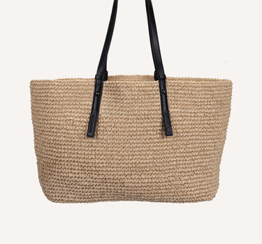 Kami straw bag | black
