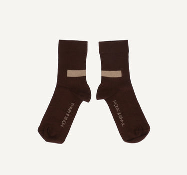 Socks • graphic shape • dark wood