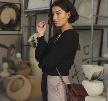 Kitarō shoulder bag • mahogany