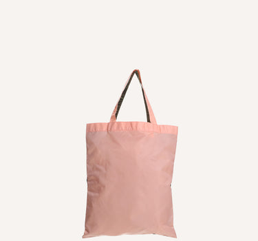 Anna shopper • nylon • forest green & soft pink