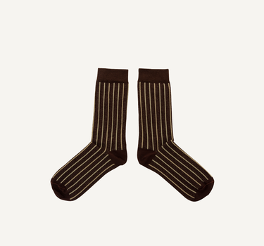 Socks • glitter lines • mahogany