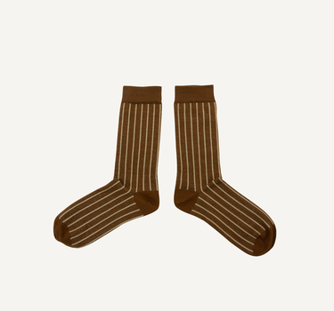 Socks • glitter lines • oak