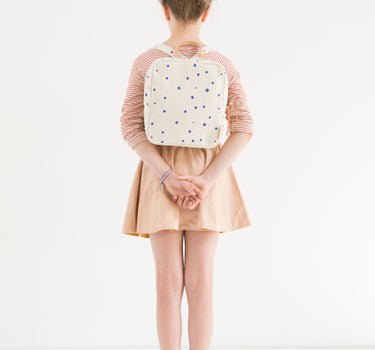 Kodomo backpack mini • ink blue dots