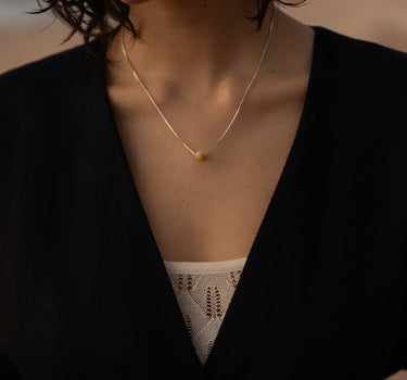 Necklace | silver + pampas