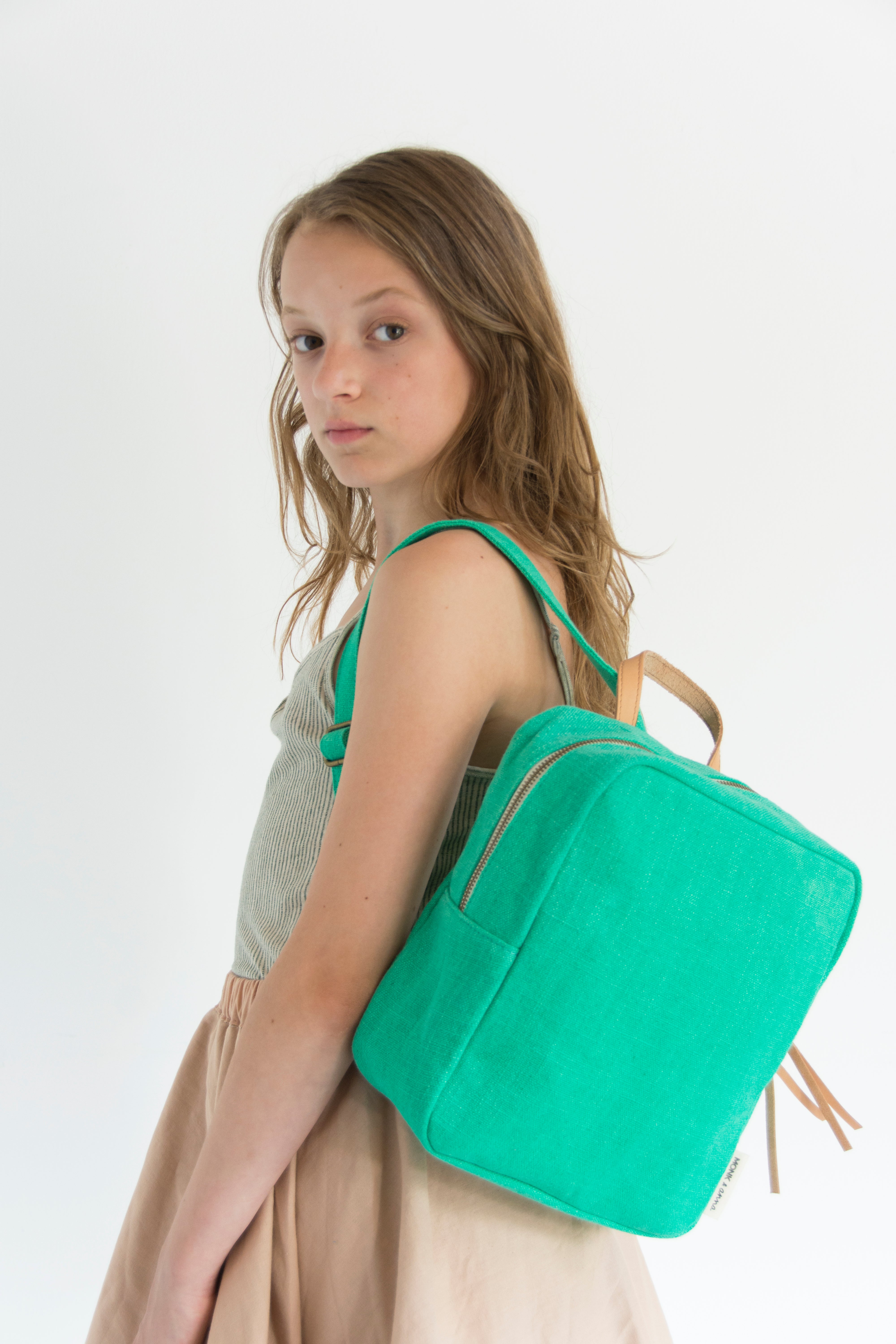 emerald green mini backpack Kodomo backpack mini • emerald green – Monk & Anna